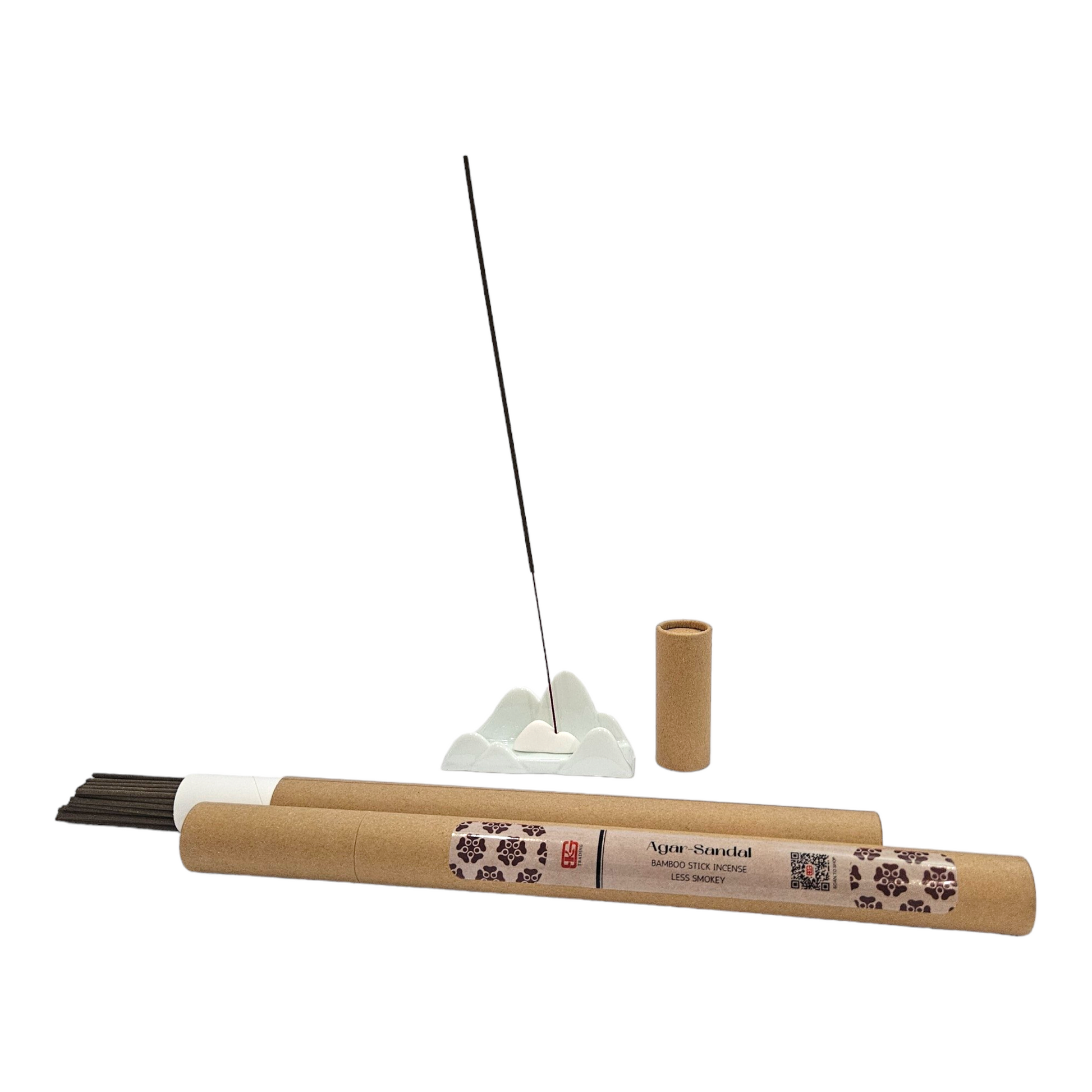 Agar-Sandal Bamboo Stick Incense (Less Smoky)