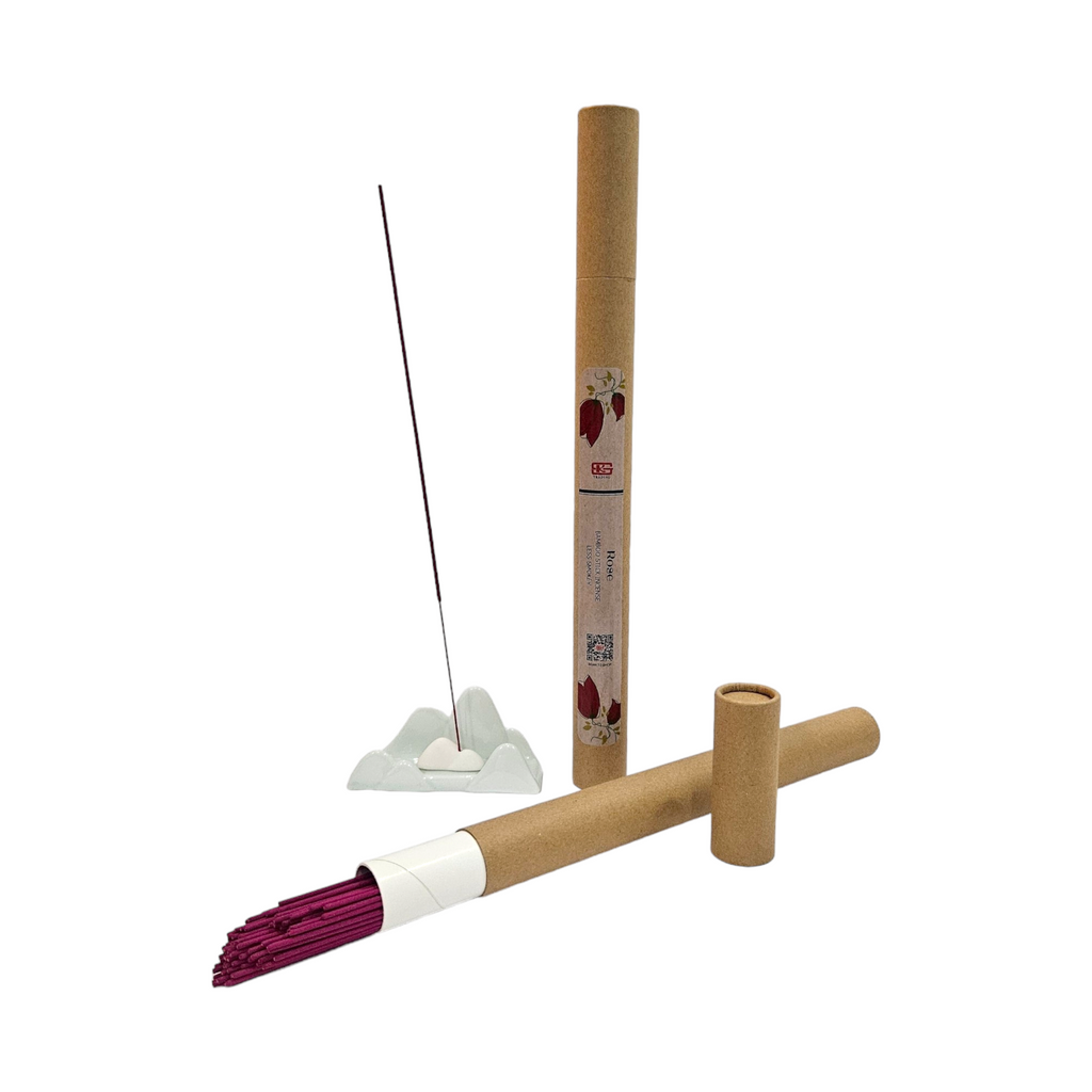Rose Bamboo Stick Incense (Less Smoky)