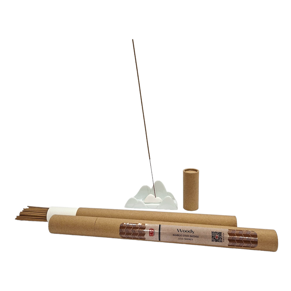 Woody Bamboo Stick Incense (Less Smoky)